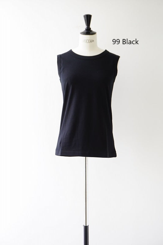 再入荷　Nouvelles du paradis(ヌーベルドゥパラディ)50/2ソフト天竺タンクトップ BLACK