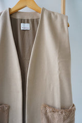 Honnete(オネット) Fur Pocket Vest 30%off