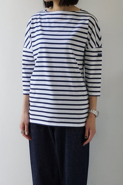 SAINT JAMES ドロップショルダー バスクシャツ　T3 SAINT JAMES（セントジェームス）TEE LOOSE（五分袖ドロップ